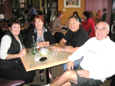 Liz, Jill, Bevan & Rob having coffee in Mackay