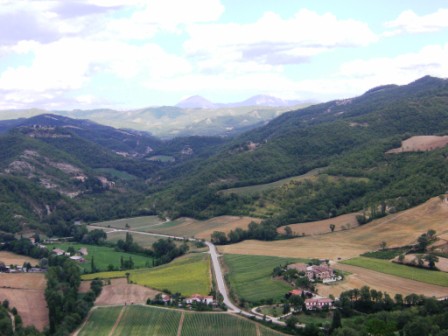 The changing countryside from Montone village